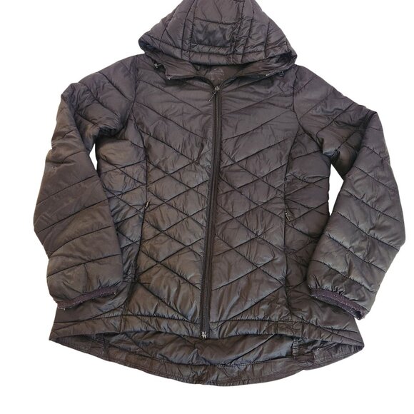 Zeroxposur Womens Quilted Hooded Jacket M Black puffer coat - Picture 1 of 4